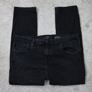 7 For All Mankind Paxtyn Jeans Mens 40 Black Cotton Stretch 5-Pocket 28" inseam